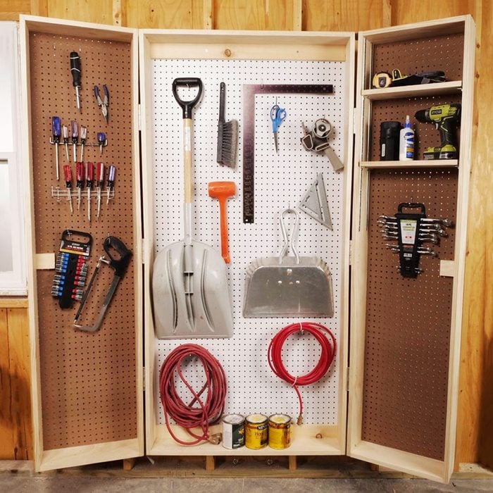 pegboard folding cabinet