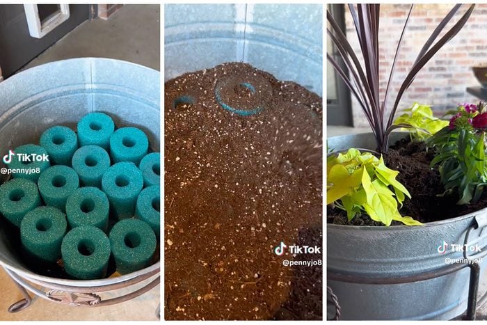 Pool Noodle Planter Hack Via @PennyJo8 TikTok